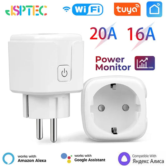 Transform Your Home with the Tuya Smart Socket EU16A/20A: Effortless Wi-Fi Control, Power Monitoring, and Voice Command Support for Google Assistant & Alexa