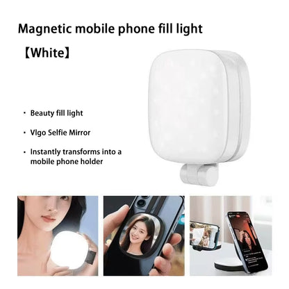 Illuminate Your Selfies with the Magnetic Portable LED Makeup Light and Phone Holder