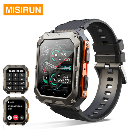 C20 Pro Men’s Smartwatch – Wireless Calls, Voice Assistant, Health & Fitness Tracking, IP68 Waterproof, Works with Android & iPhone