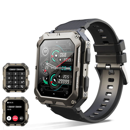 C20 Pro Men’s Smartwatch – Wireless Calls, Voice Assistant, Health & Fitness Tracking, IP68 Waterproof, Works with Android & iPhone