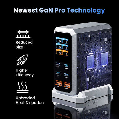 Ultimate 240W GaN Charger: 6-in-1 Fast Charging Station for iPhone, MacBook & More!