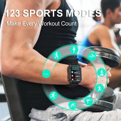 C20 Pro Men’s Smartwatch – Wireless Calls, Voice Assistant, Health & Fitness Tracking, IP68 Waterproof, Works with Android & iPhone
