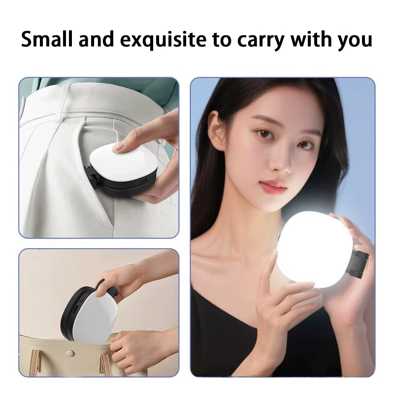 Illuminate Your Selfies with the Magnetic Portable LED Makeup Light and Phone Holder