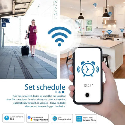 Transform Your Home with the Tuya Smart Socket EU16A/20A: Effortless Wi-Fi Control, Power Monitoring, and Voice Command Support for Google Assistant & Alexa