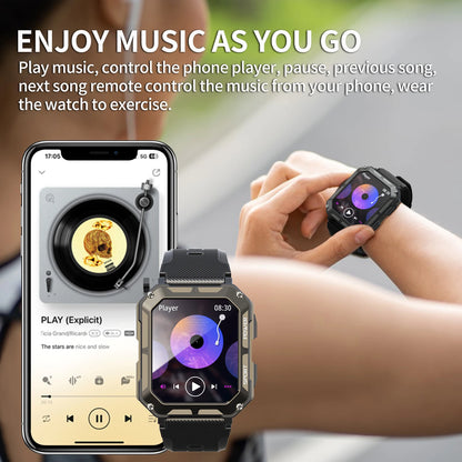 C20 Pro Men’s Smartwatch – Wireless Calls, Voice Assistant, Health & Fitness Tracking, IP68 Waterproof, Works with Android & iPhone