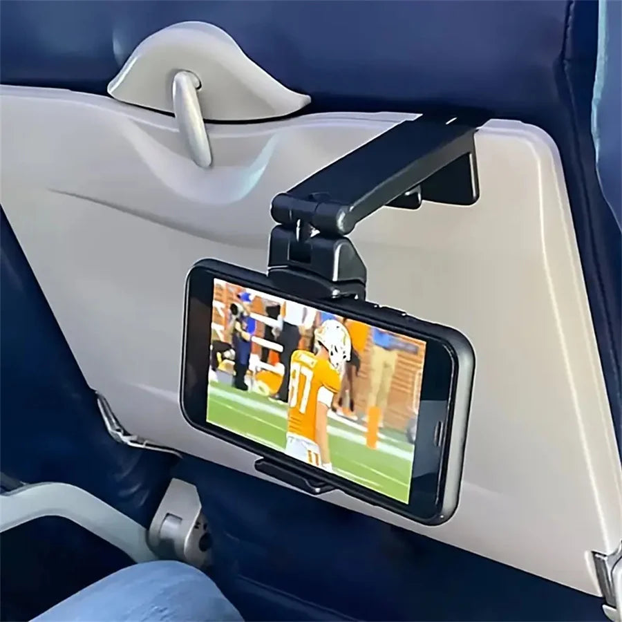 Revolutionary Foldable Adjustable Airplane Phone Holder Stand – Perfect for Travel, Selfies & Entertainment on Flights, Trains, & Car Rides!