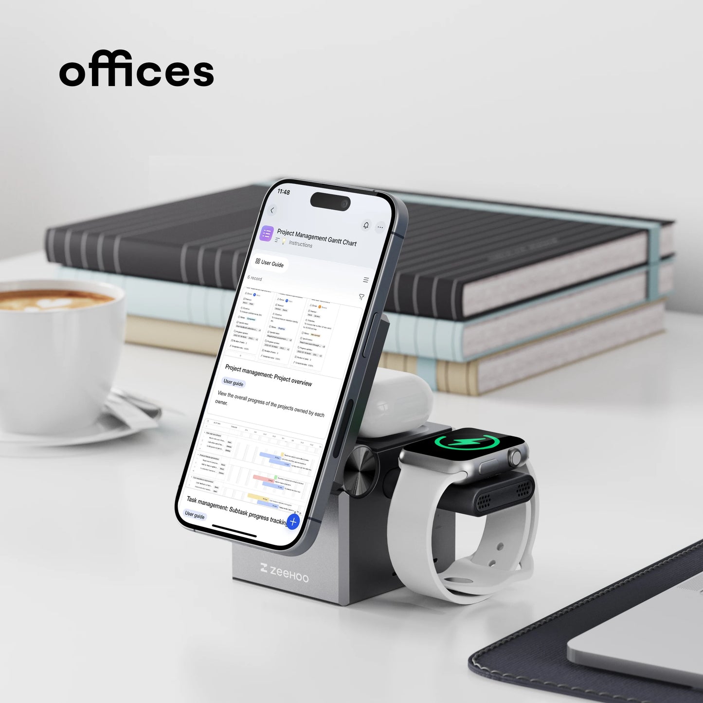 Ultimate Zeehoo 3-in-1 Magnetic Wireless Charging Station for iPhone - Portable & Convenient Travel Charger for Multiple Devices
