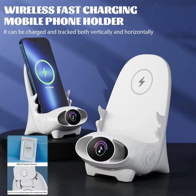 Revolutionary Chair Wireless Phone Holder - Fast Charging Desktop Stand for iPhone and All Qi-Enabled Devices
